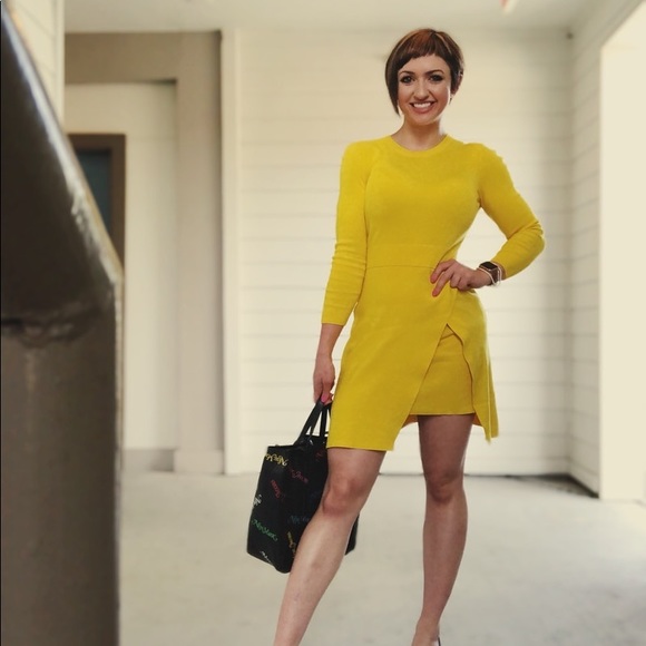 A.L.C. Yellow Hadley Dress M - Picture 9 of 15